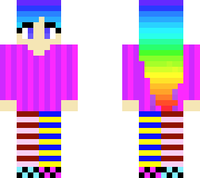 rainbow pattern girl