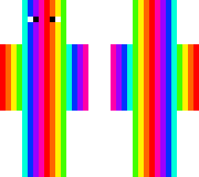 rainbow skin with eyes