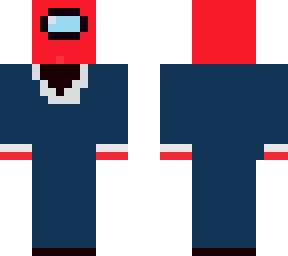 red crewmate with a suit