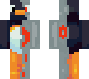 robot penguin costume but red