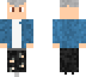 silver hair brown eye male