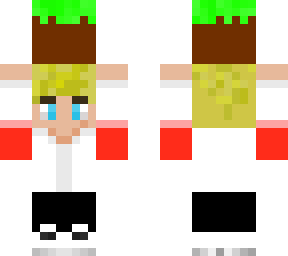 tommy holding a grass block