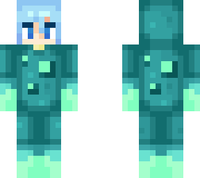 aqua konosuba in a glowsquid onesie