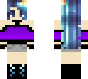 cute blue haired girl