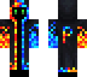 dark knight with blue and red