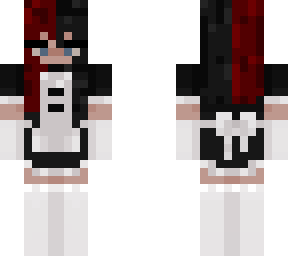 e-girl half red half black hair