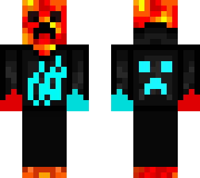 my preston skin (the good vesion) with ice in one hand and fire in the other
