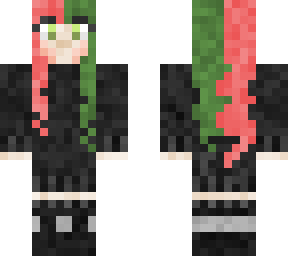 pink and green hair