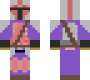 purple and red mando