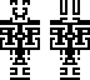 reverted sci-fi aztec abstract