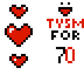 thank you so much for 70 followers.  :d