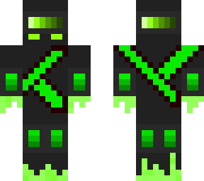 alien with green flame jetpack