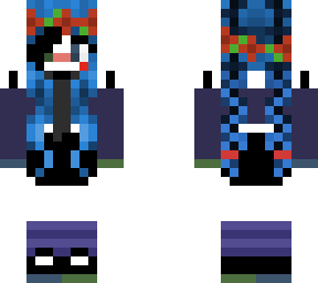clowny (my oc) with flower crown