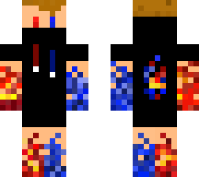 cool red and blue fire assassin