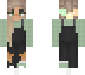 green blonde girl dungarees