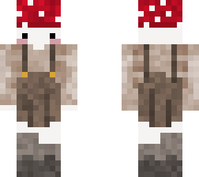 mushroom with overalls