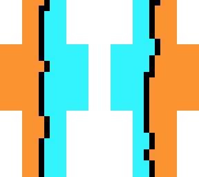 orange and blue