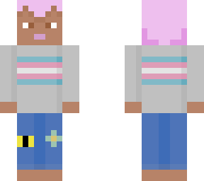 pastel trans person (can be either boy/girl/nb) w/ flower & bee patches :)