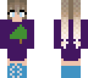 tree winter sweater girl