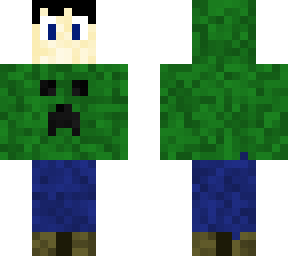 tween in a creeper jacket