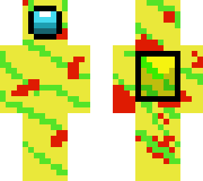 among us yellow and green stripe imposter