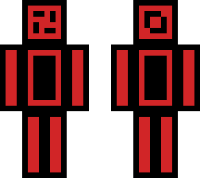 black-red robot from space
