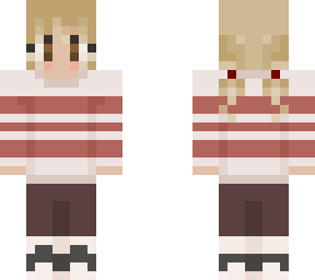 candy cane sweater + short pigtails