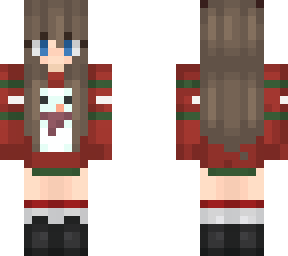 christmas girl w red snowman sweater