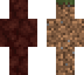 dirt and netherrack