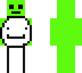dreams minecraft skin, but with a face.