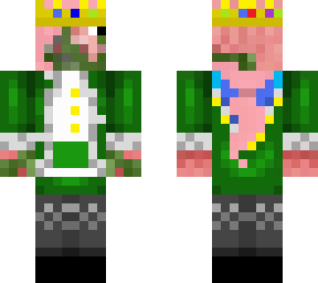 green zombie technoblade long hair