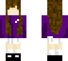 normal girl brown hair and purple sweatshirt! <3