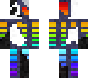 rainbow cyborg panda