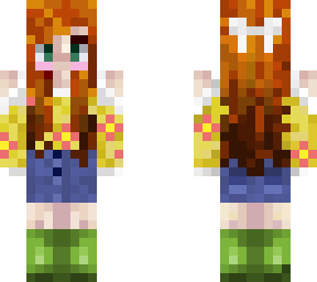 red hair flower cottage girl
