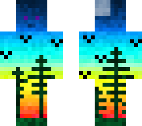sunset over forest