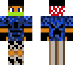 very nice blue camo with creeper