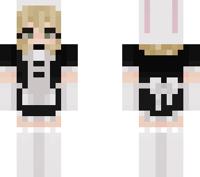 blonde bunny ear maid girl