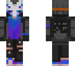 blue and purple grasted