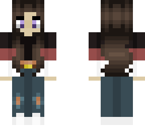 brow hair girl with sweater