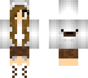 brown hair bear hoodie
