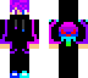 cool gamer boy purple blue even cooler