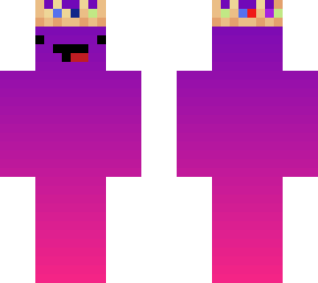 faded pink with crown and derp face