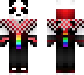 panda that has chainmail armor and a rainbow