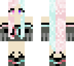 pink and blue female skin