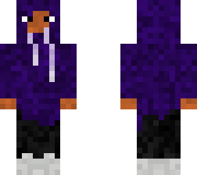 purple hoodie on black girl/ boy