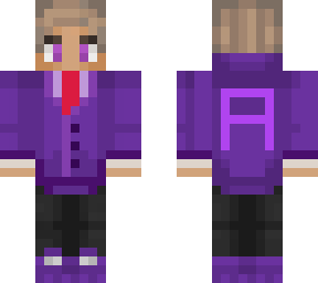 purpled wearing coat