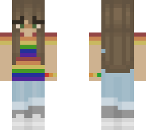 rainbow tryhard girl