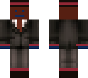 red guy in suit