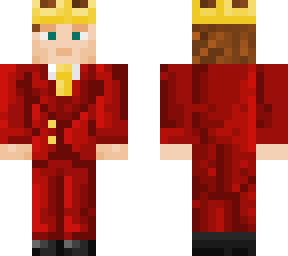 red suit with crown