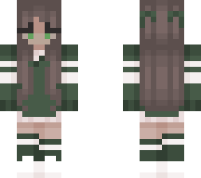 slitherin girl, brownish black hair, green eyes
